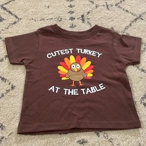 NEW Brown Thanksgiving Turkey shirt toddler 2T